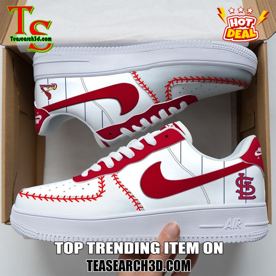 Amazing Nike Logo Air Force 1 Nike Shoes, Sport Team AF1 Shoes 31 St. Louis Cardinals Custom Nike Logo AF1 Shoes