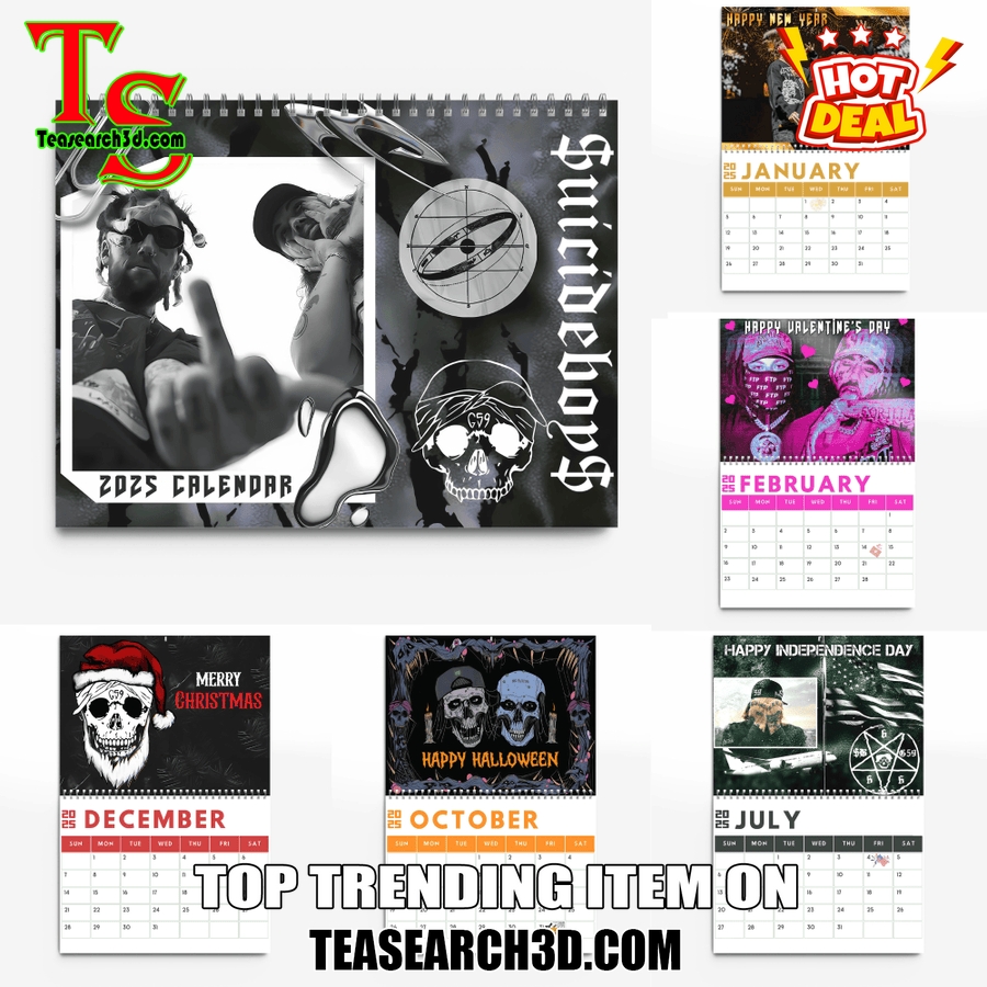 Music Wall Hanging Calendar 2025 22 Suicideboys Band 2025 Wall Hanging Calendar
