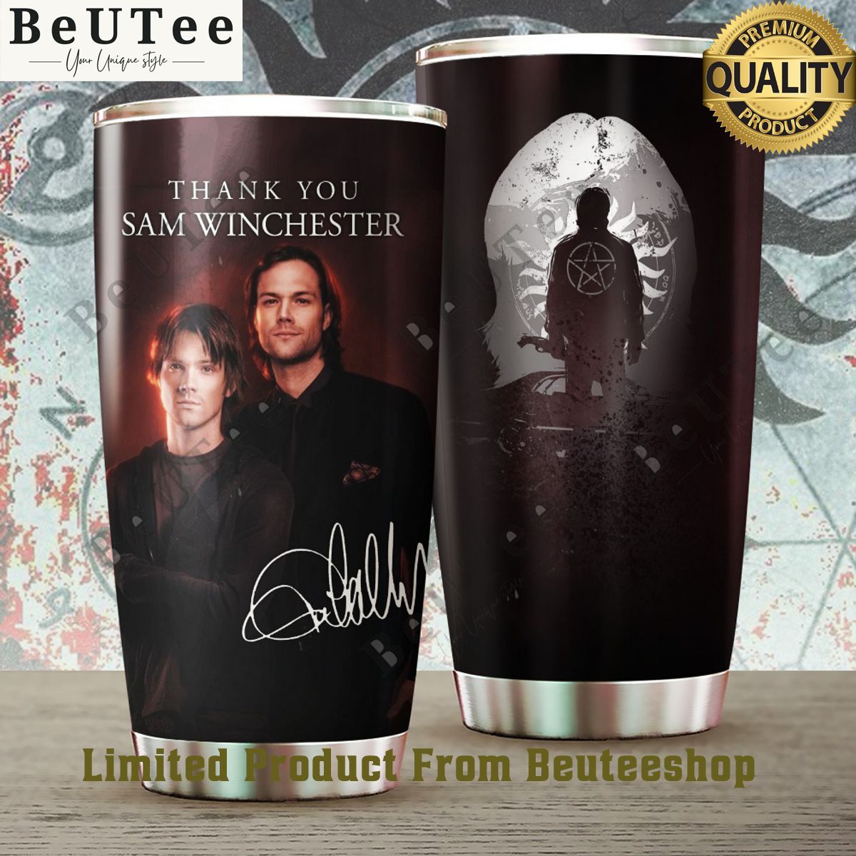 Supernatural Thank You Sam Winchester Tumbler Cup