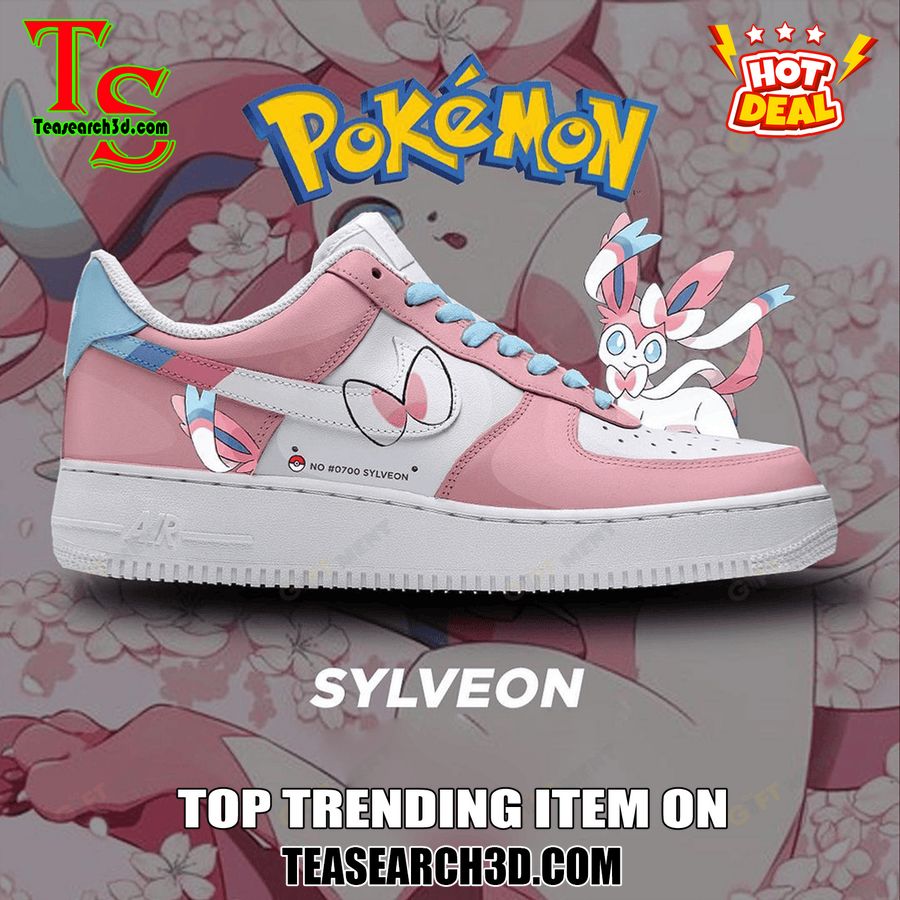 New Trending Custom Air Force 1 Shoes For Pokemon Fans 23 Sylveon Pokemon 2024 Custom Air Force 1 Sneaker