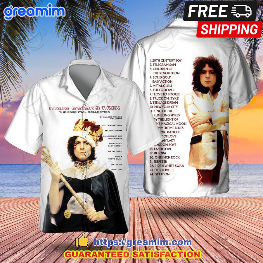 t rex band the essential collection album cover hawaiian shirt 1