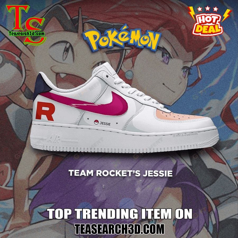 New Trending Custom Air Force 1 Shoes For Pokemon Fans 25 Team Rocket Jessie Custom Air Force 1 Sneaker