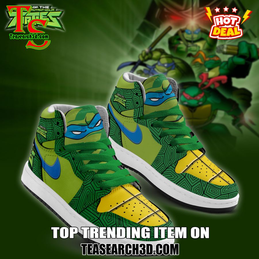 New Trending JD High Top For Sale 2024 26 Teenage Mutant Ninja Turtles Leo Custom Air Jordan High Top Shoes