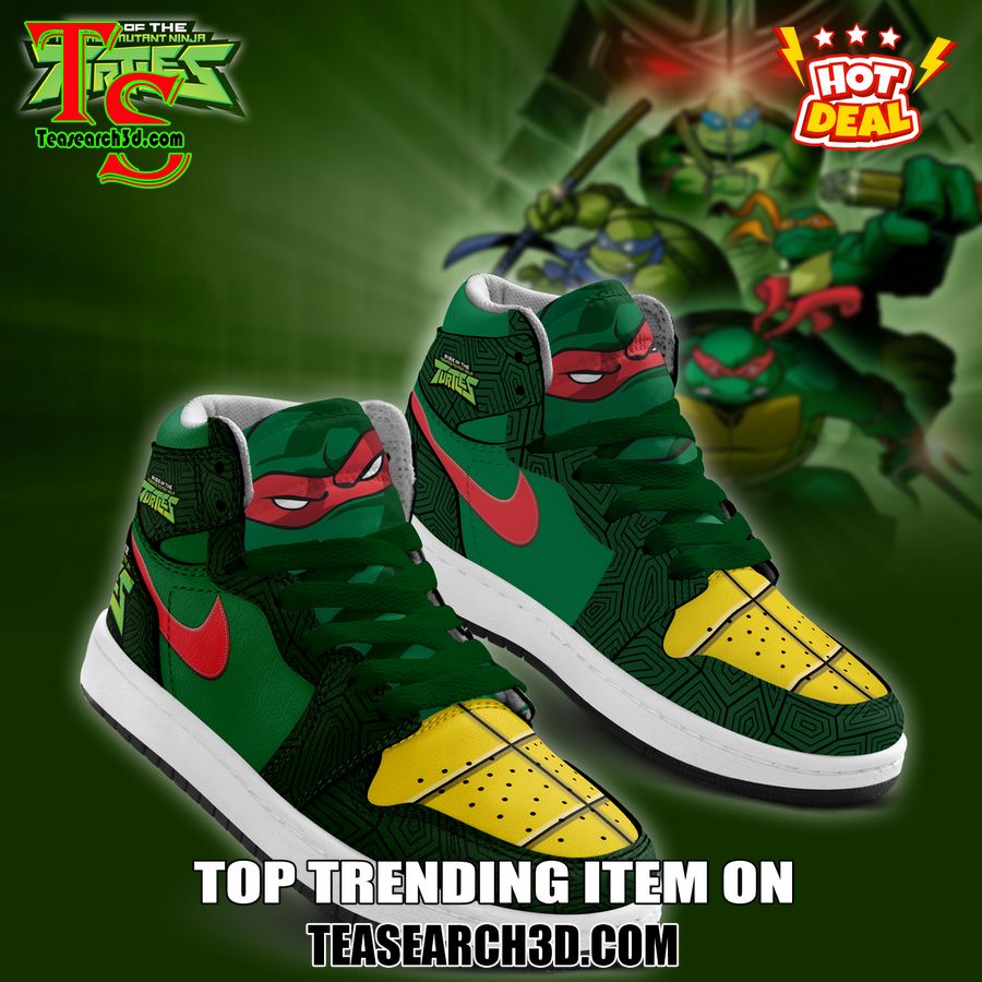 New Trending JD High Top For Sale 2024 28 Teenage Mutant Ninja Turtles Raph Custom Air Jordan High Top Shoes