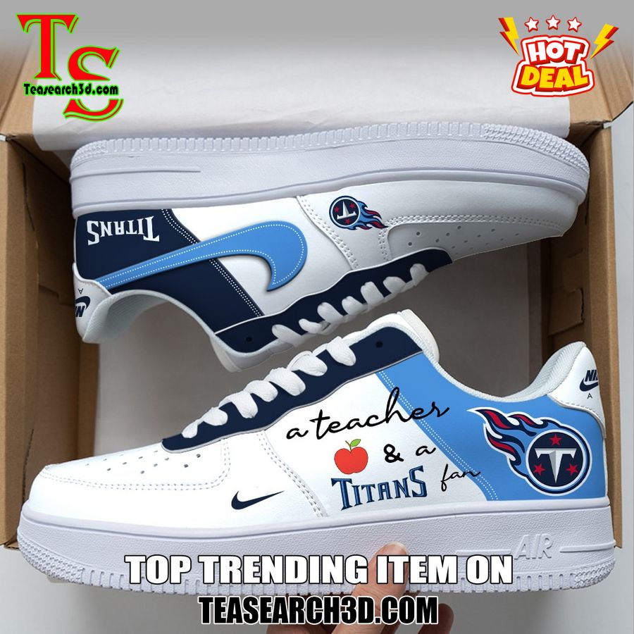Top Hot Air Force Shoes NFL New Trending 2024 32 Tennessee Titans Custom Job Nike Air Force Shoes