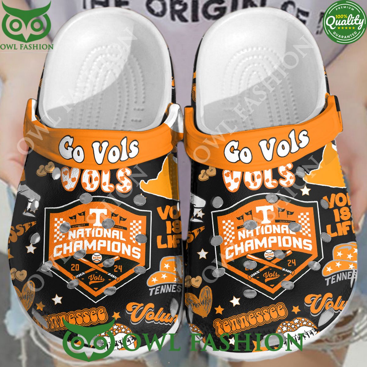 Tennessee Volunteers Go Vols 2024 National champions Baseball Crocs