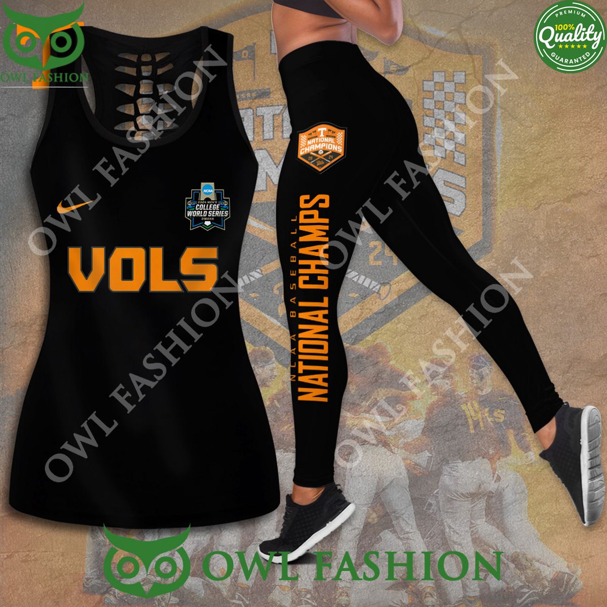 Tennessee Volunteers National Champs Hollow Tank Top Leggings