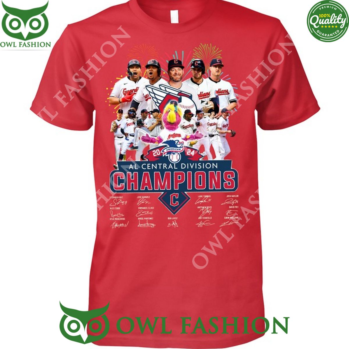 The Cleveland Guardians the AL Central Champions 2024 T shirt