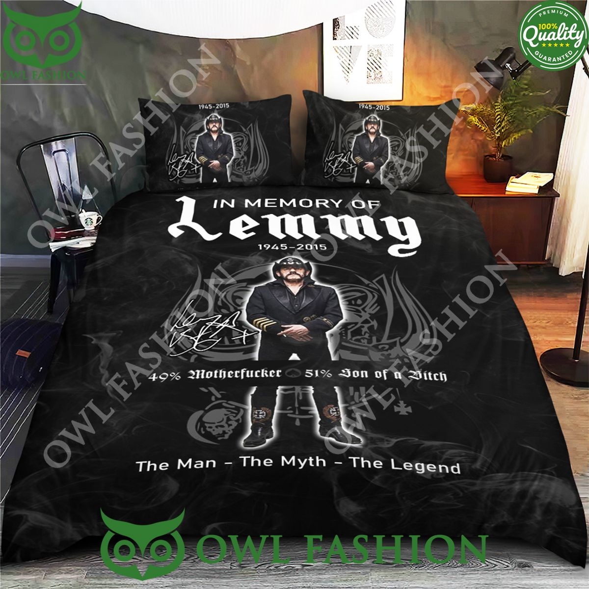 The Legend Motörhead Band x Lemmy Kilmister Bedding set