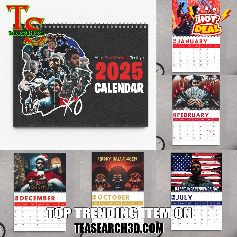 Music Wall Hanging Calendar 2025 25 The Weeknd 2025 Wall Hanging Calendar