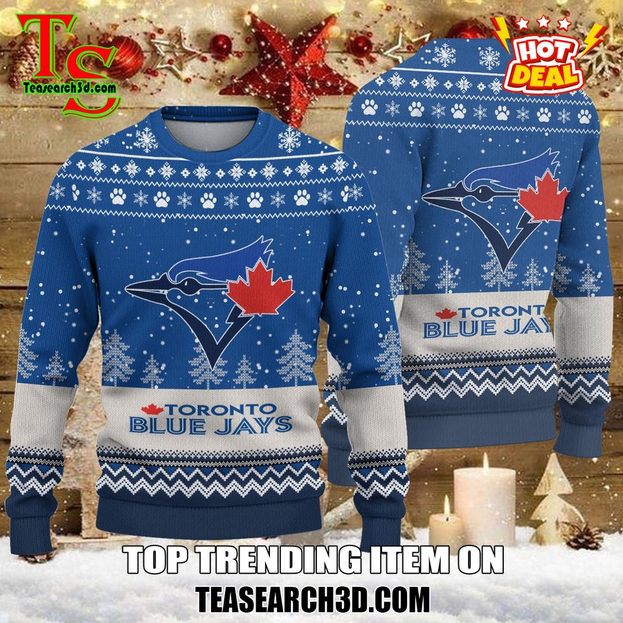 MLB Baseball Basic Ugly Christmas Sweater 30 Toronto Blue Jays MLB Ugly Christmas Sweater