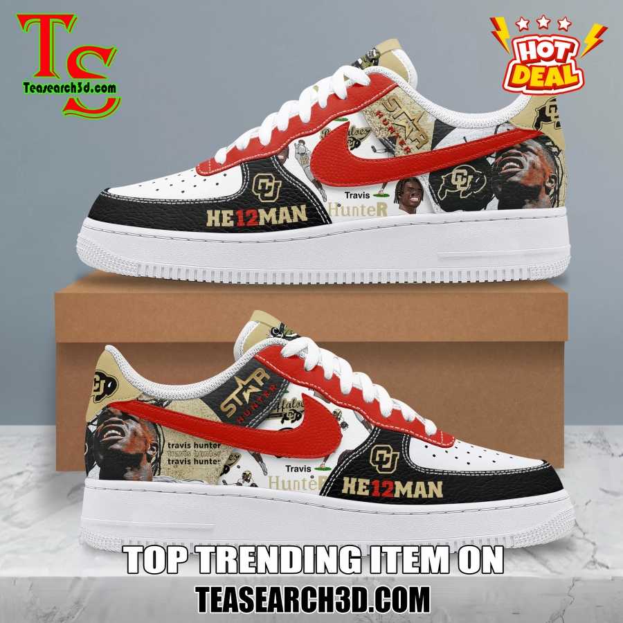 Limited Edition Air Force 1 Sneakers Style 31 Travis Hunter Colorado Buffaloes Air Force 1 Sneakers