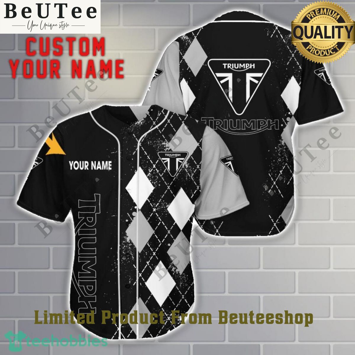 Triumph Motorcycles Personalized Premium 3D Baseball Jersey Shirt