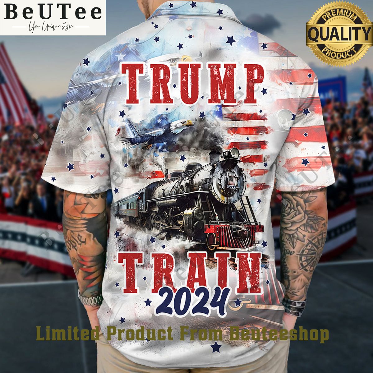 Trump Train 2024 President Trump Limited Hawaiian Shirt