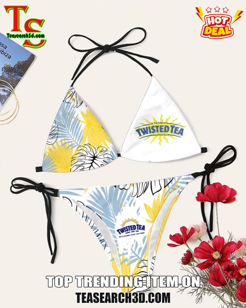 Drink Bikini Women Summer Sale 2024 34 Twisted Tea Tropical White Triangle Bikini Set