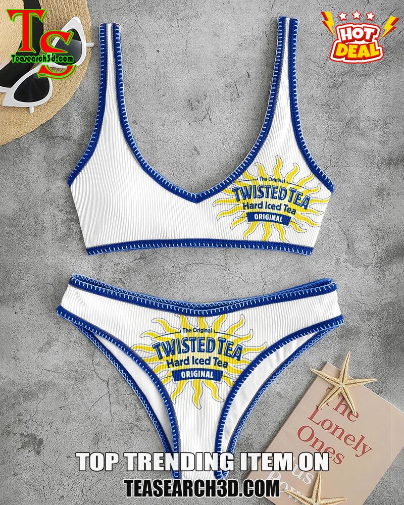 Top Hot Trending Women Drink High Waisted Bikini Sets 29 Twisted Tea White Women High Waisted Bikini Sets