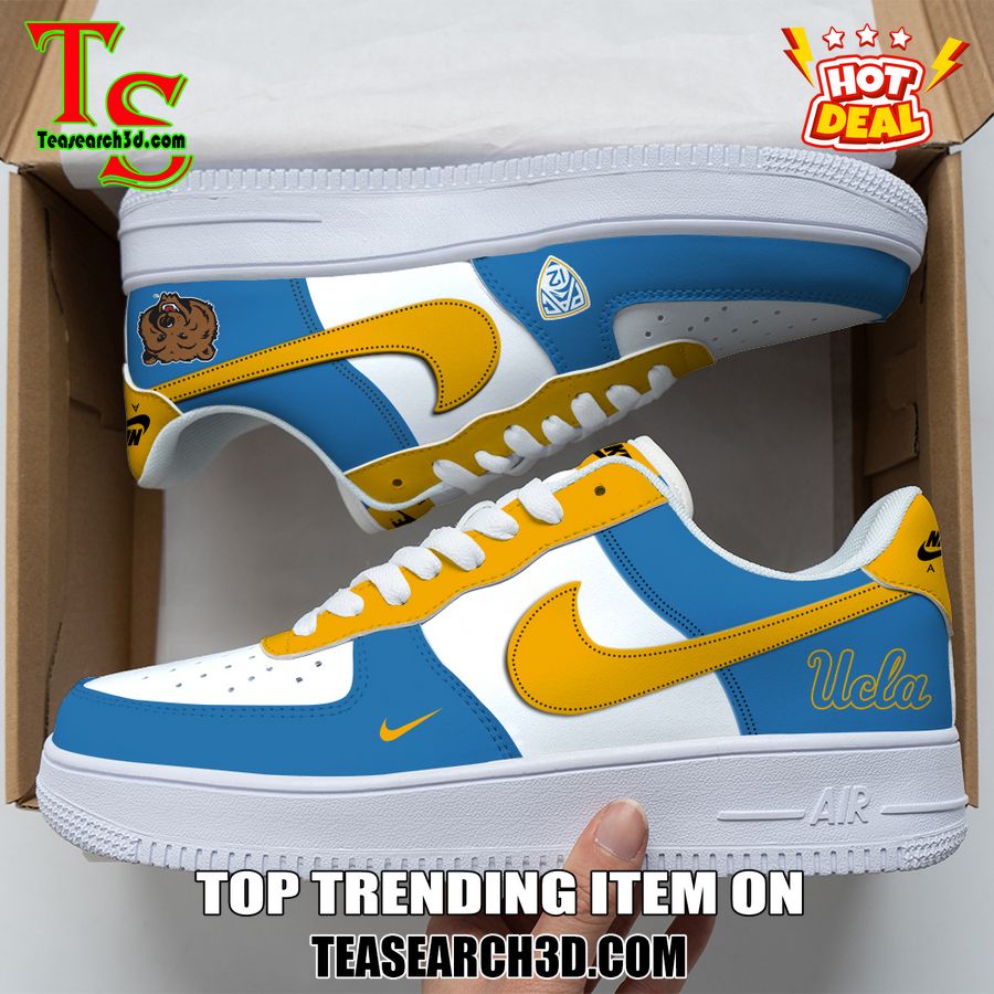 Amazing Nike Logo Air Force 1 Nike Shoes, Sport Team AF1 Shoes 35 UCLA Bruins Custom Nike Logo AF1 Shoes