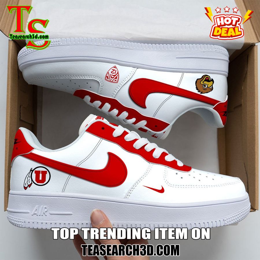 Amazing Nike Logo Air Force 1 Nike Shoes, Sport Team AF1 Shoes 36 Utah Utes Custom Nike Logo AF1 Shoes