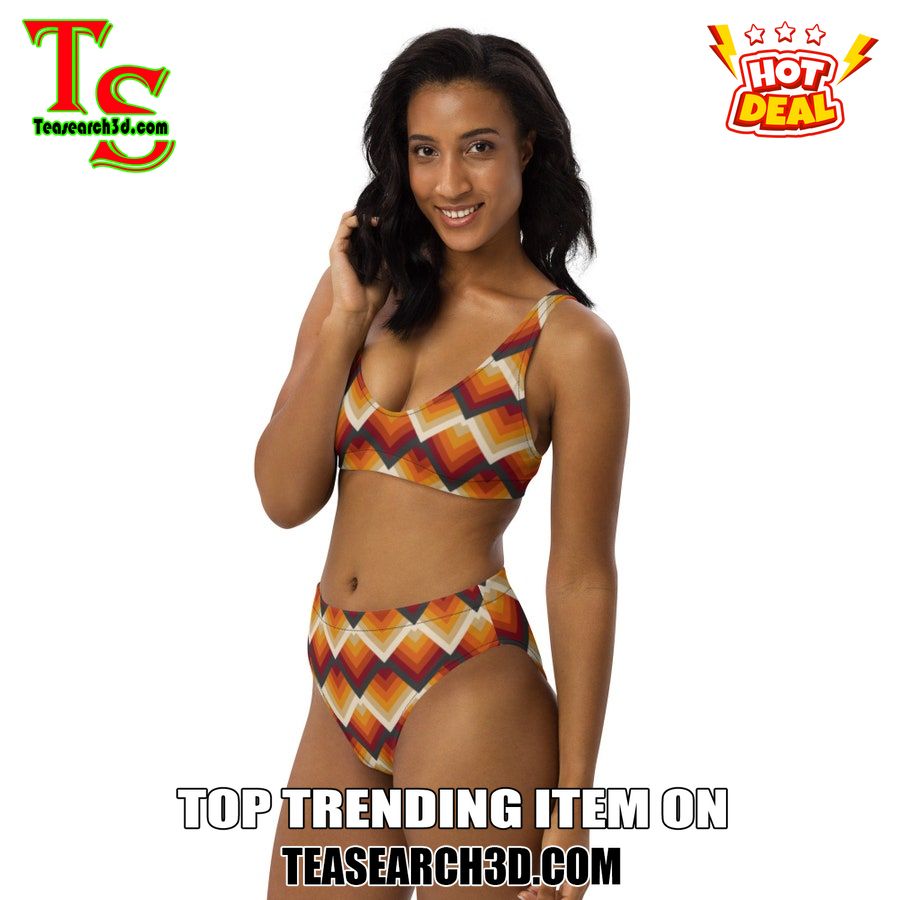Top Hot Trending Bikini Set Best Gift For Women 32 Vintage Groovy High Waisted Bikini Set