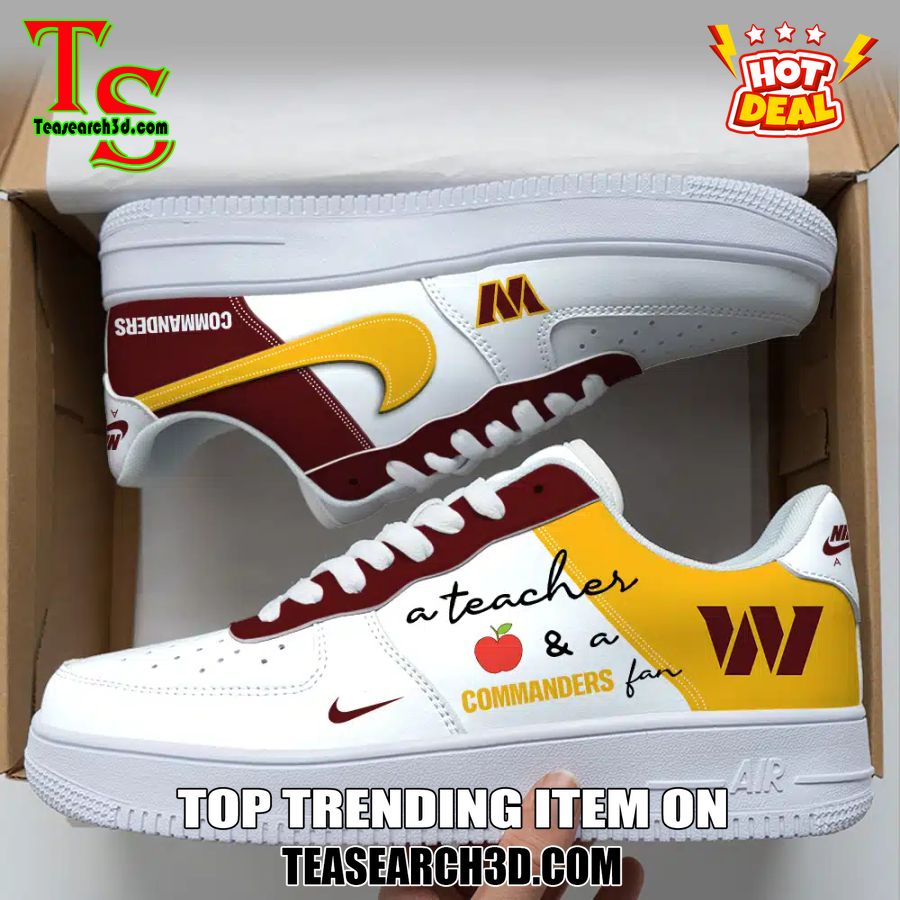 Top Hot Air Force Shoes NFL New Trending 2024 33 Washington Commanders Custom Job Nike Air Force Shoes