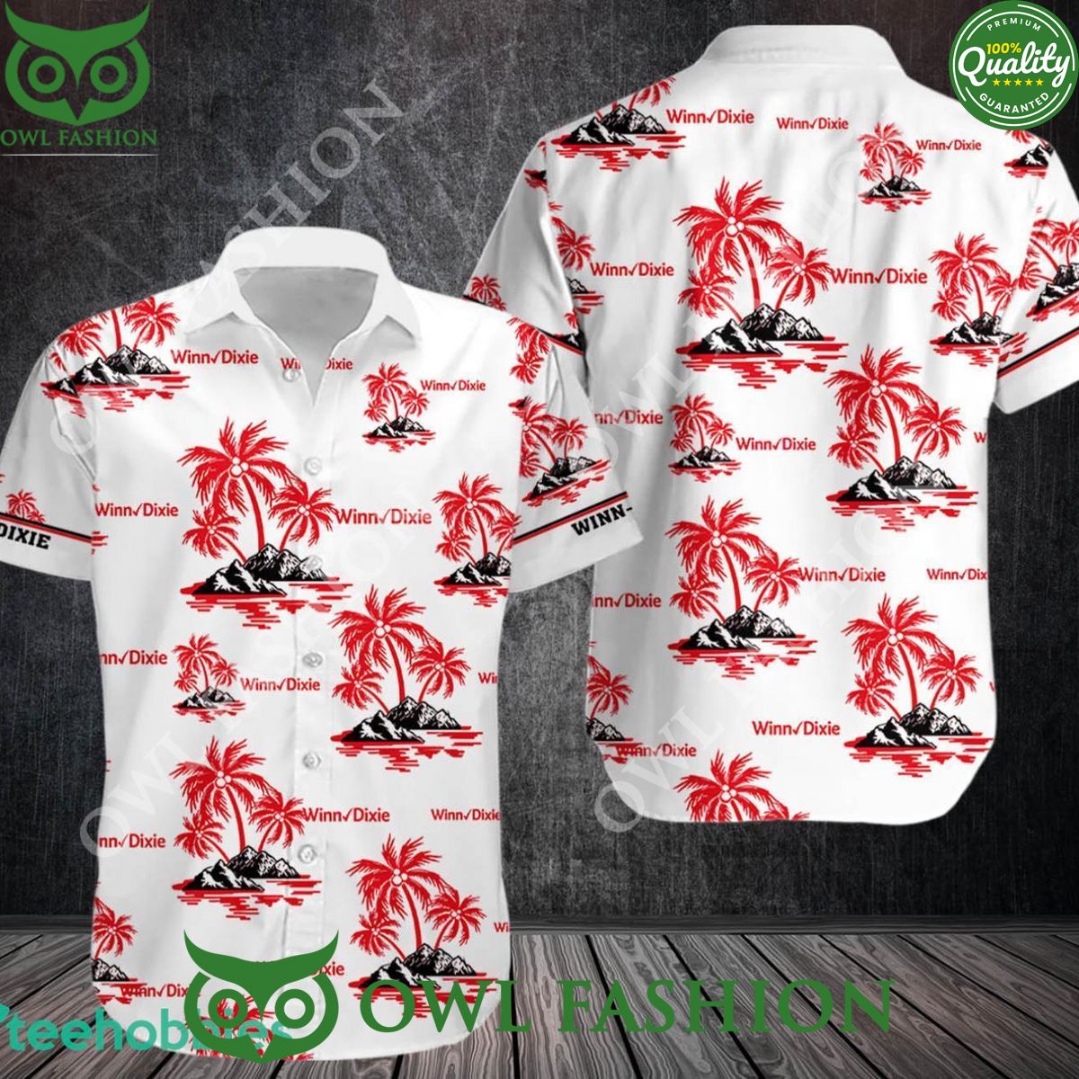 Winn-dixie Hawaiian Shirt Button Beach Shirt Coconut Hawaii