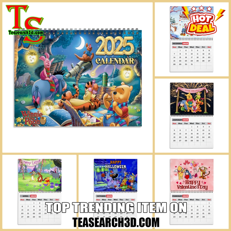 Hot Calendar Quick and Easy Buy Online 32 Winnie The Pooh 2025 Wall Hanging Calendar