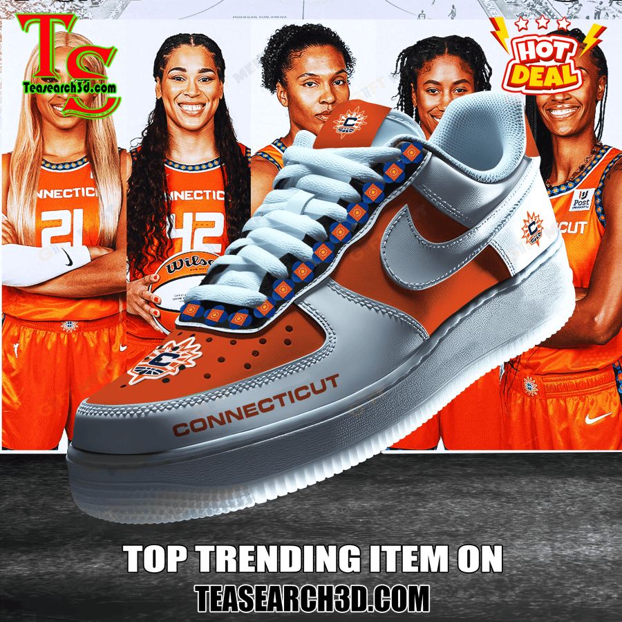 New Trending Sneaker Best Gift For Fans 30 WNBA Connecticut Sun Premium Air Force Sneaker