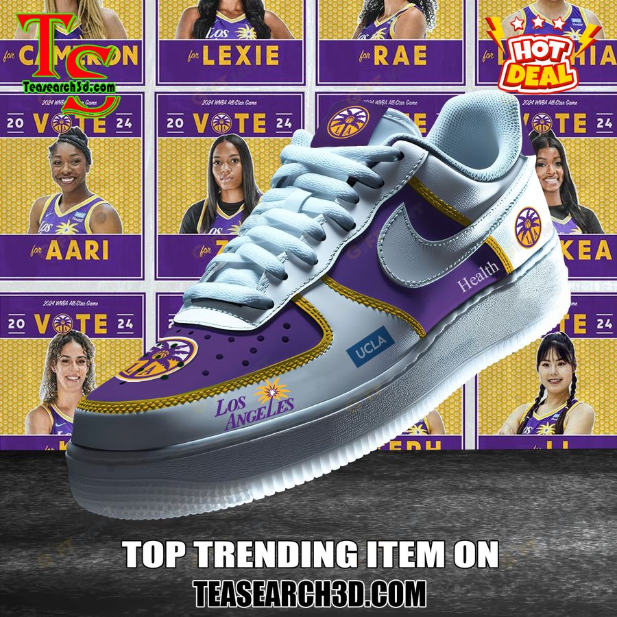 New Trending Sneaker Best Gift For Fans 34 WNBA Los Angeles Sparks Premium Air Force Sneaker