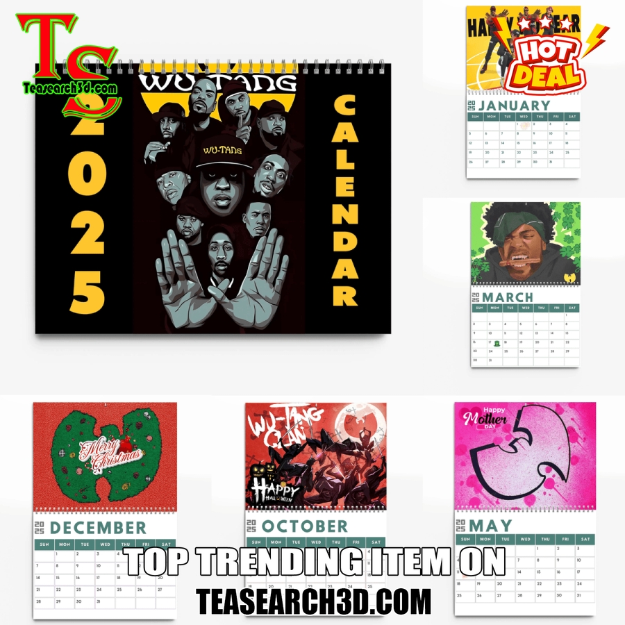 Music Wall Hanging Calendar 2025 26 Wu-tang Clan 2025 Wall Hanging Calendar