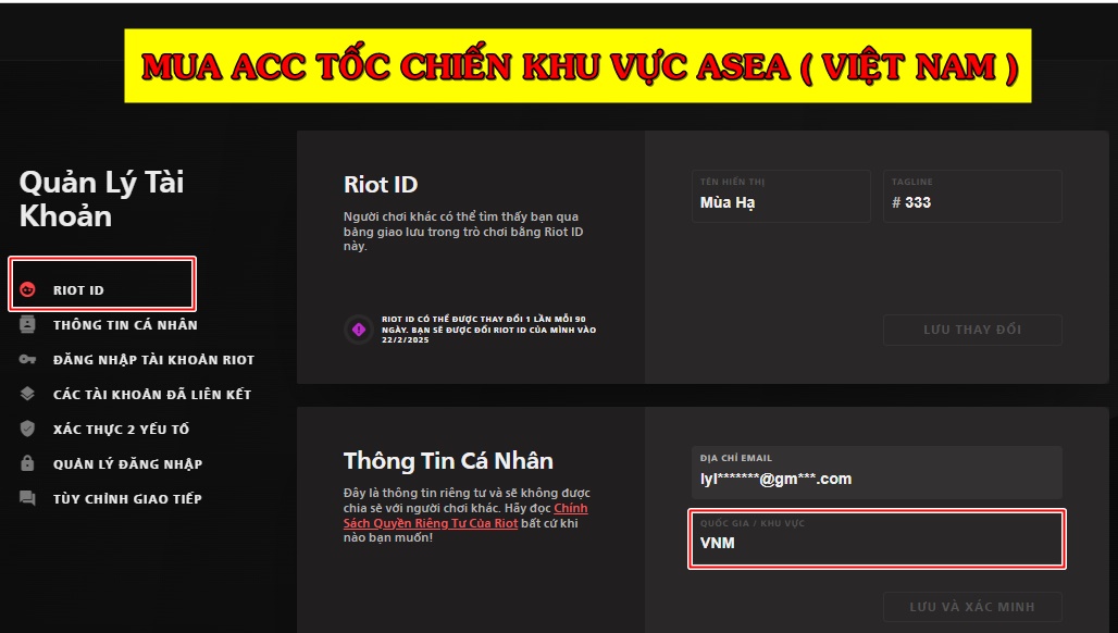 Hướng Dẫn Toàn Diện Về Mua Acc Tốc Chiến Khu Vực SEA An Toàn và Uy Tín