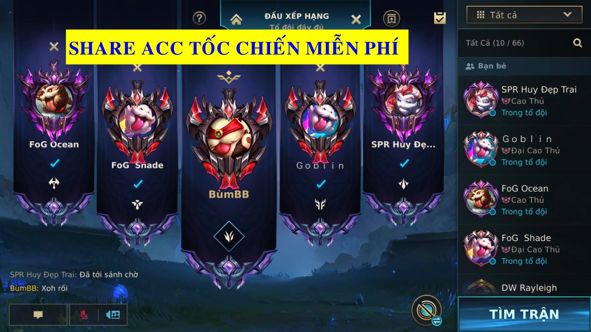 Share Acc Tốc Chiến Miễn Phí tại ShopAcc.vn