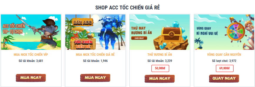 shop acc tốc chiến giá rẻ