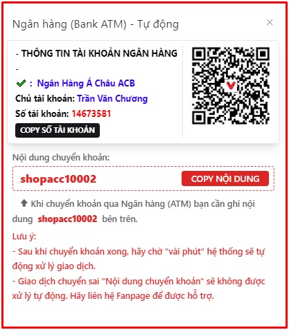 nạp tiền atm vào shopacc.vn