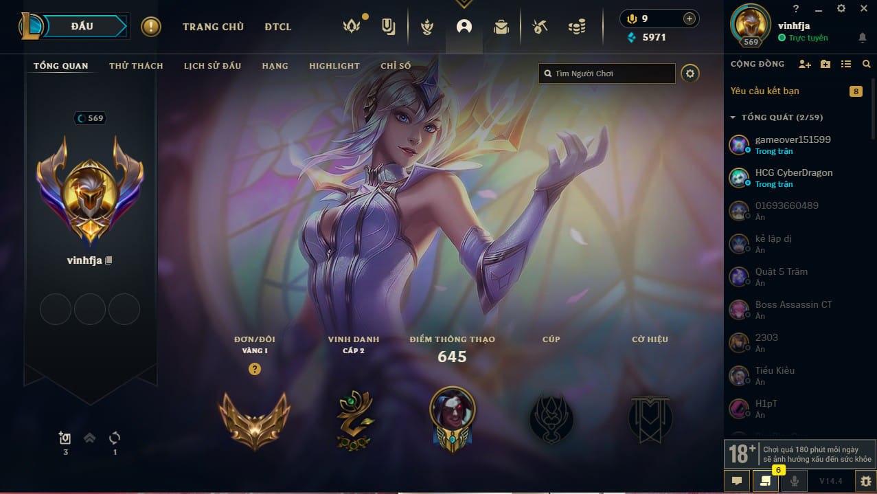 Nick liên minh full skin giá rẻ