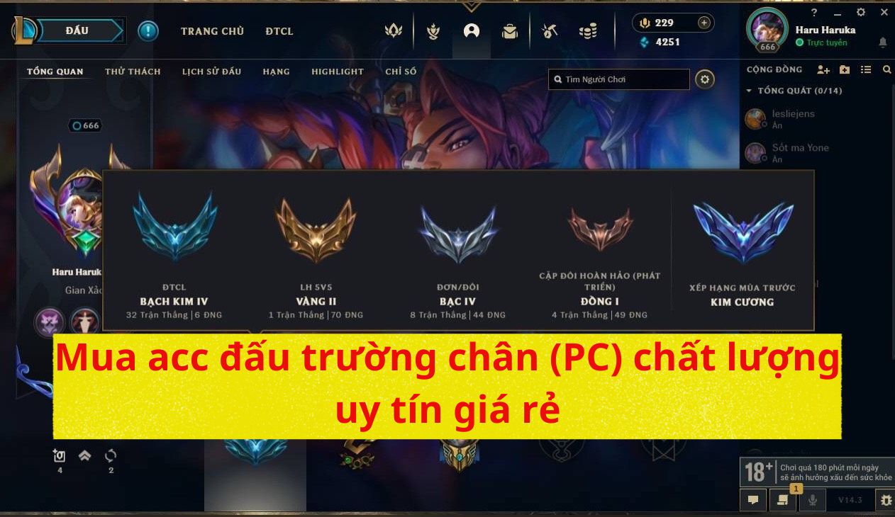 Mua/ bán acc đấu trường chân lý giá rẻ uy tín