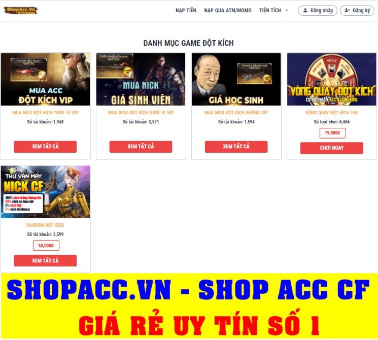 shop acc cf giá rẻ, mua acc cf giá 19k, shop cf, shop dot kich