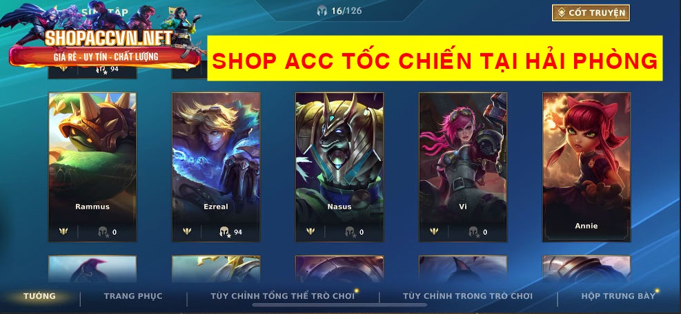 mua acc tốc chiến hải phòng